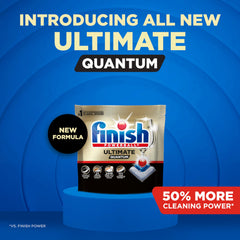Finish Ultimate Quantum Dishwasher Pods, New & Improved Formula, Dishwasher Detergent Dish Soap, Removes Burnt-On & Dried-On Stain, Degreasing & Scrubbing Power, Fresh Scent, 47 Count