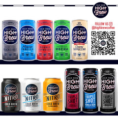 High Brew Coffee | Lightly Sweetened Cold Brew Iced Coffee with Pure Cane Sugar – 140 mg Natural Caffeine, Patiently Brewed, Never Heated. Low-Acid, Low Sugar, Ready-to-Drink | 8 oz Can (Double Espresso)