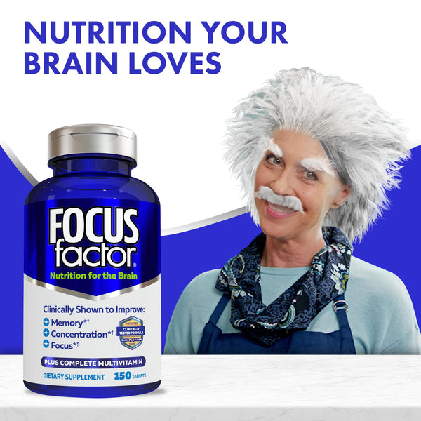 Focus Factor Nutrition for The Brain Improved Memory & Concentration Brain Supplement, 150 Count, 1 Pack (10407) alternate view