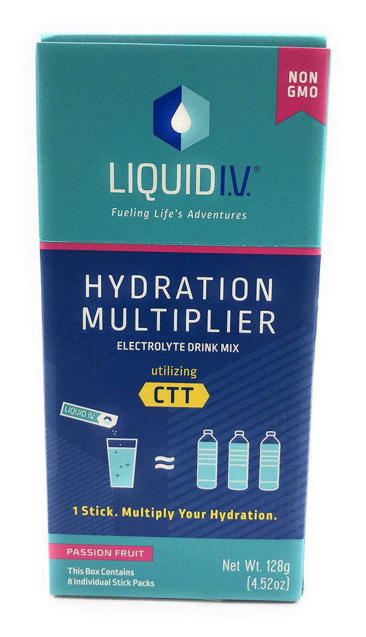 Liquid IV Passion Fruit Hydration Drink Mix 8 Count, 16 GR