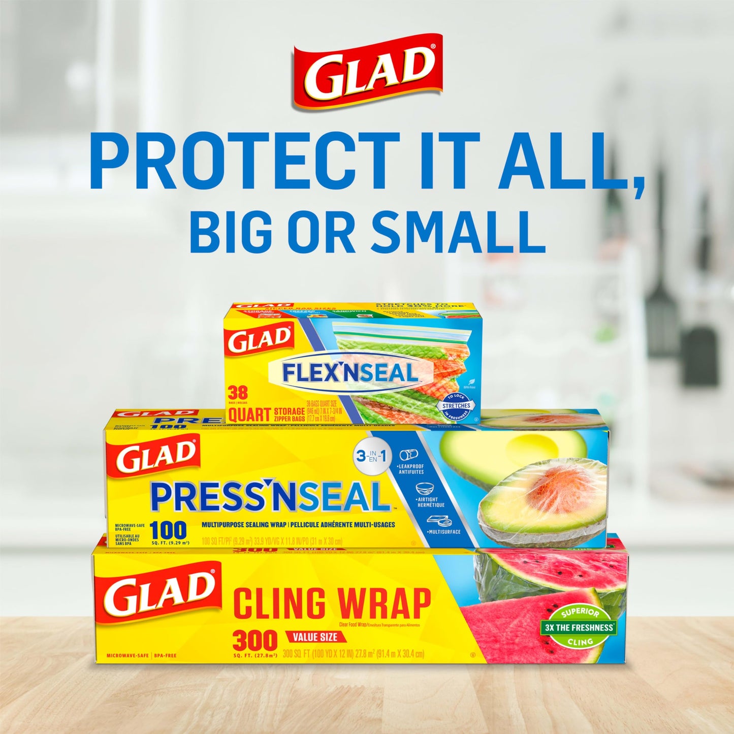 Glad Press'n Seal Food Plastic Wrap - 140 Square Foot Roll