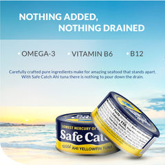 Safe Catch Canned Ahi Yellowfin Tuna Fish, 6-Pack