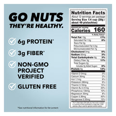 Wonderful Pistachios No Shells, Lightly Salted Nuts, 12 Ounce Resealable Bag, Protein Snacks, Gluten Free, Healthy Snack