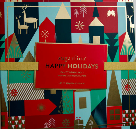 SUGARFINA Happy Holiday 8-Piece Candy Bento Box, 16.4 Ounce