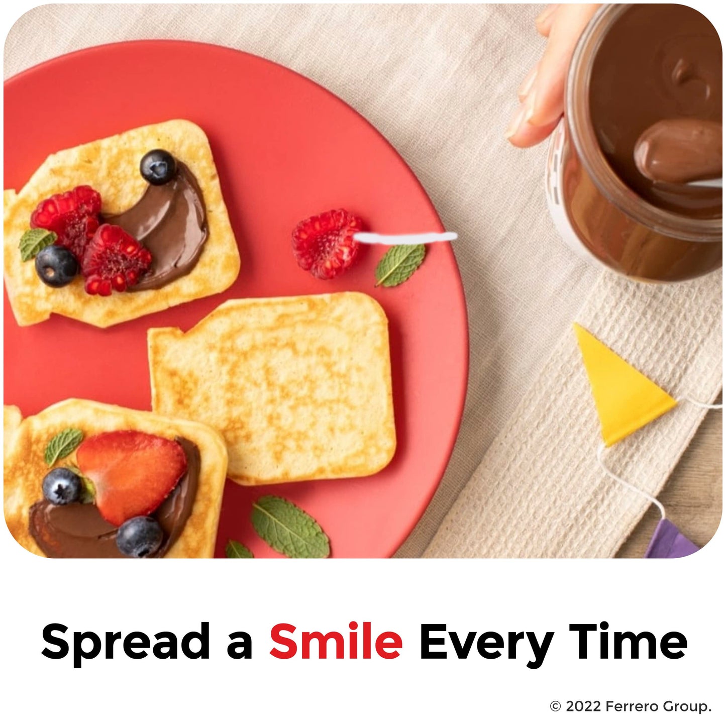 Nutella Hazelnut Spread with Cocoa for Breakfast, 26.5 oz Jar, Bulk 6 Pack