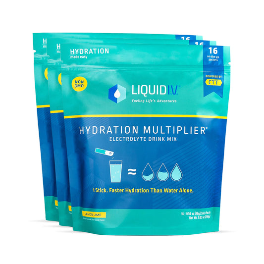 Liquid I.V. Hydration Multiplier - Lemon Lime - Hydration Powder Packets | Electrolyte Drink Mix | Easy Open Single-Serving Stick | Non-GMO | 48 Sticks �