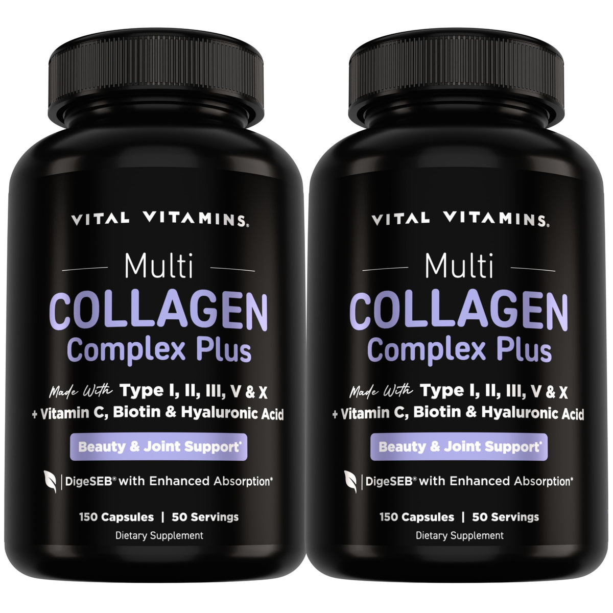 Vital Vitamins Multi Collagen Complex Plus Biotin, Hyaluronic Acid & VIT. C