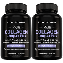 Vital Vitamins Multi Collagen Complex Plus Biotin, Hyaluronic Acid & VIT. C