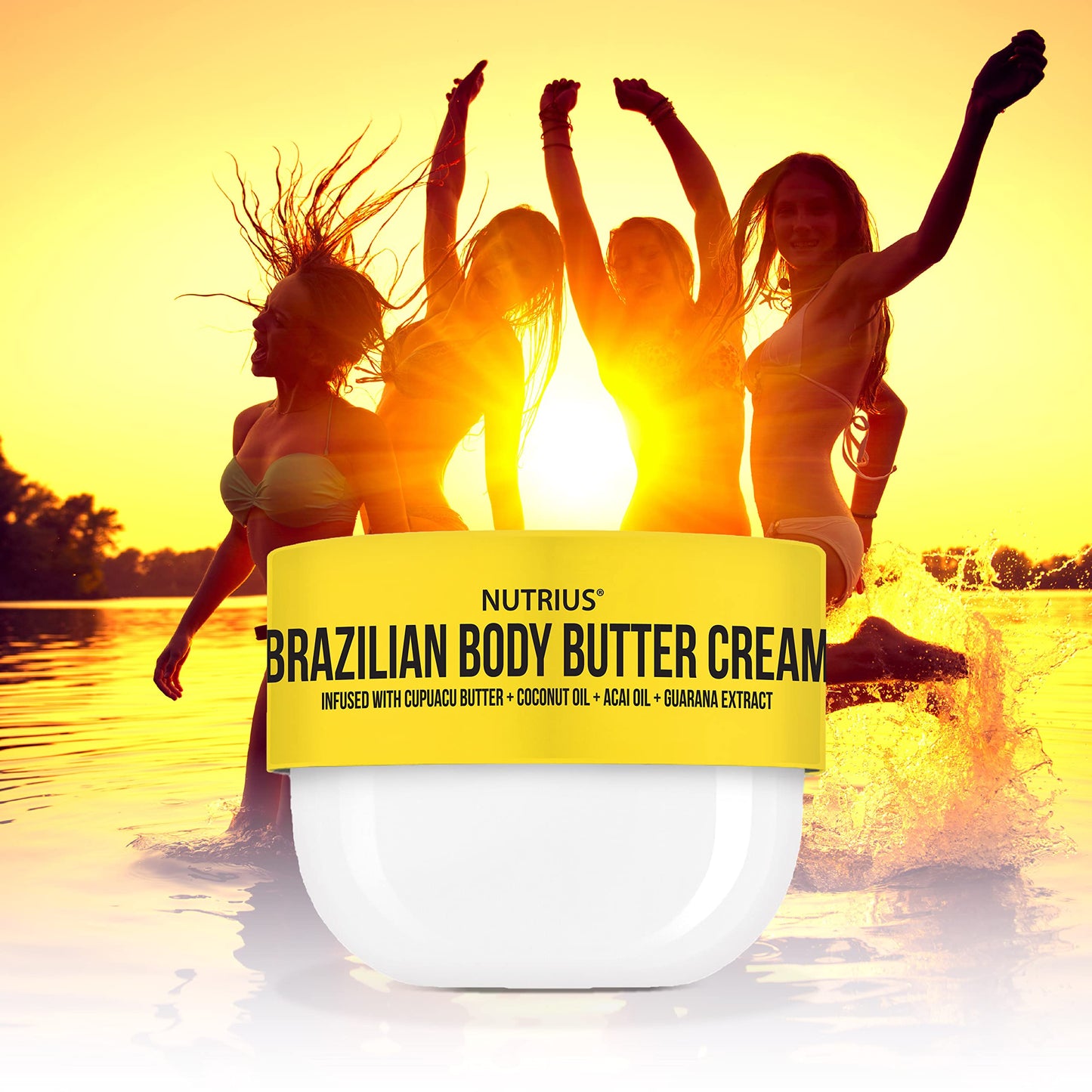 Nutrius | Brazilian Body Butter Cream 2-Pack | Smooth, Fast-Absorbing, Non-Greasy | Infused With Cupuacu Butter