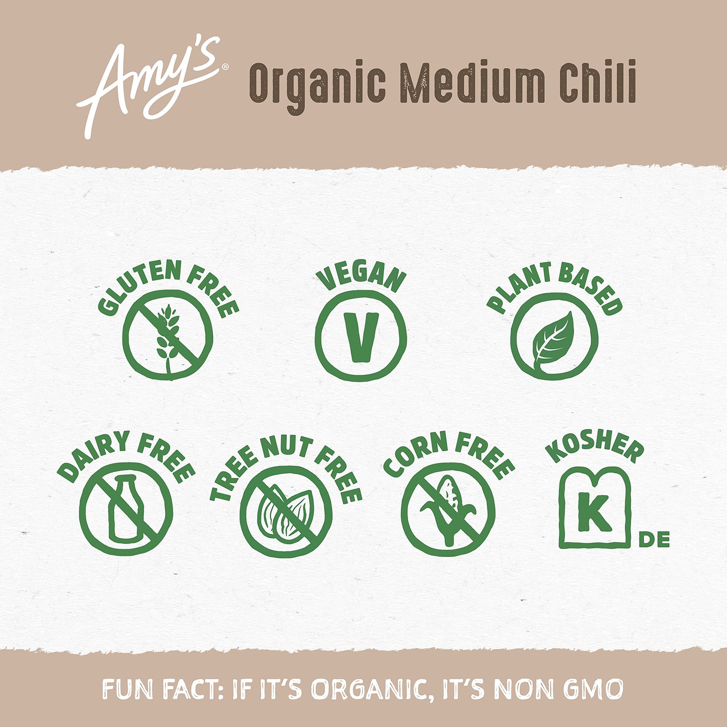 Amy's Chili, Medium Spice, Gluten Free & Organic Vegetarian Chili, 14.7 Oz (12 Pack)