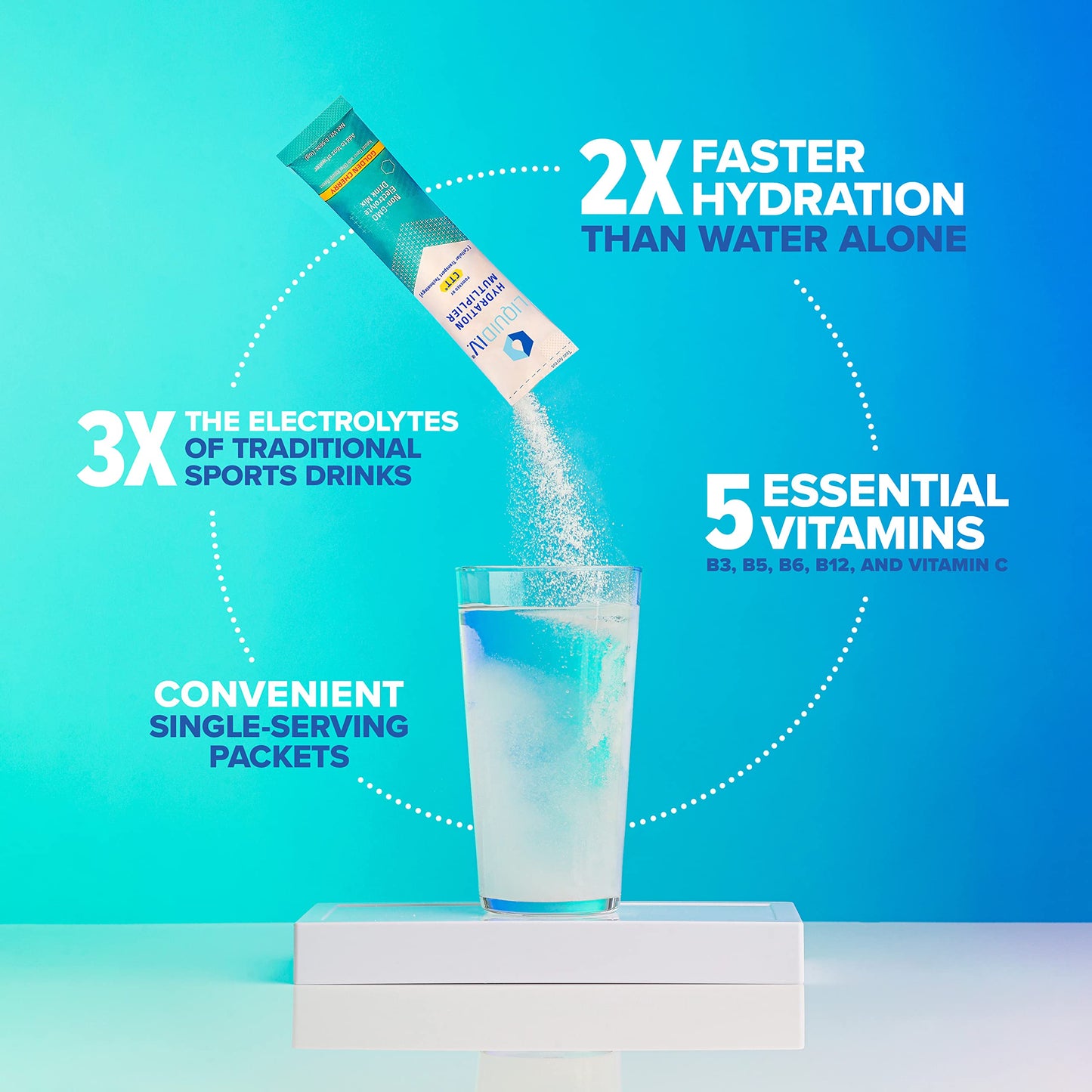Liquid I.V. Hydration Multiplier - Golden Cherry - Hydration Powder Packets | Electrolyte Drink Mix | Easy Open Single-Serving Stick | Non-GMO | 16 Sticks