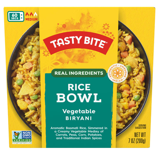 Tasty Bite Vegetable Biryani Rice Bowl, Ready to Eat, Microwaveable, Gluten Free, 7 Ounce (Pack of 6)