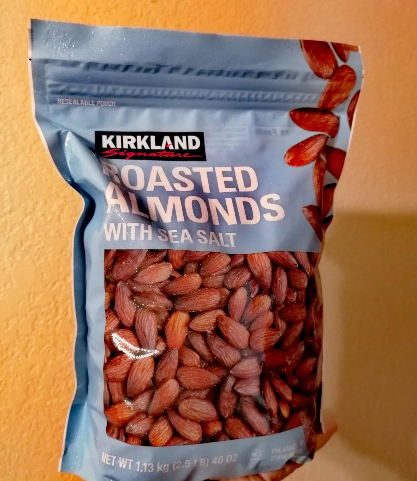 Kirkland Signature Roasted Almonds with Sea Salt 40 oz (2.5 LB) Packed With HealthEmpire LLC Poly Bag (2bags)