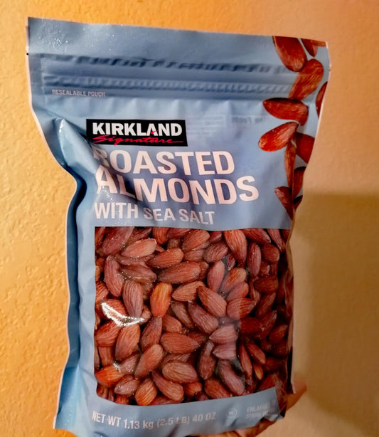 Kirkland Signature Roasted Almonds with Sea Salt 40 oz (2.5 LB) Packed With HealthEmpire LLC Poly Bag (2bags)