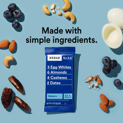 RXBAR Protein Bars, Protein Snack, Snack Bars, Blueberry, 9.1oz Box (5 Count)