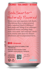 Reed's Strawberry Vanilla Functional Soda - Organic Ginger, Adaptogen Mushroom Blend, Prebiotics - 12oz Cans, 12-Pack