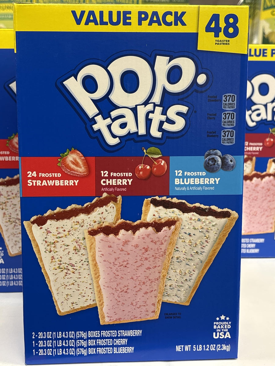 Pop-Tarts Variety Pack, Strawberry, Cherry and Blueberry (48 Count)