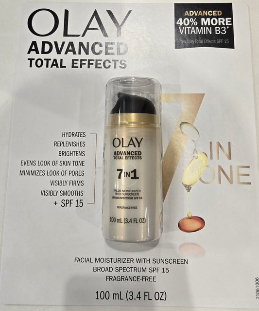 Olay Advanced Total Effects SPF15 Moisturizer, 3.4 fl oz