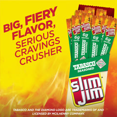 Slim Jim Giant Smoked Jerky Sticks, Tabasco Flavor, 0.97 oz., 24-ct