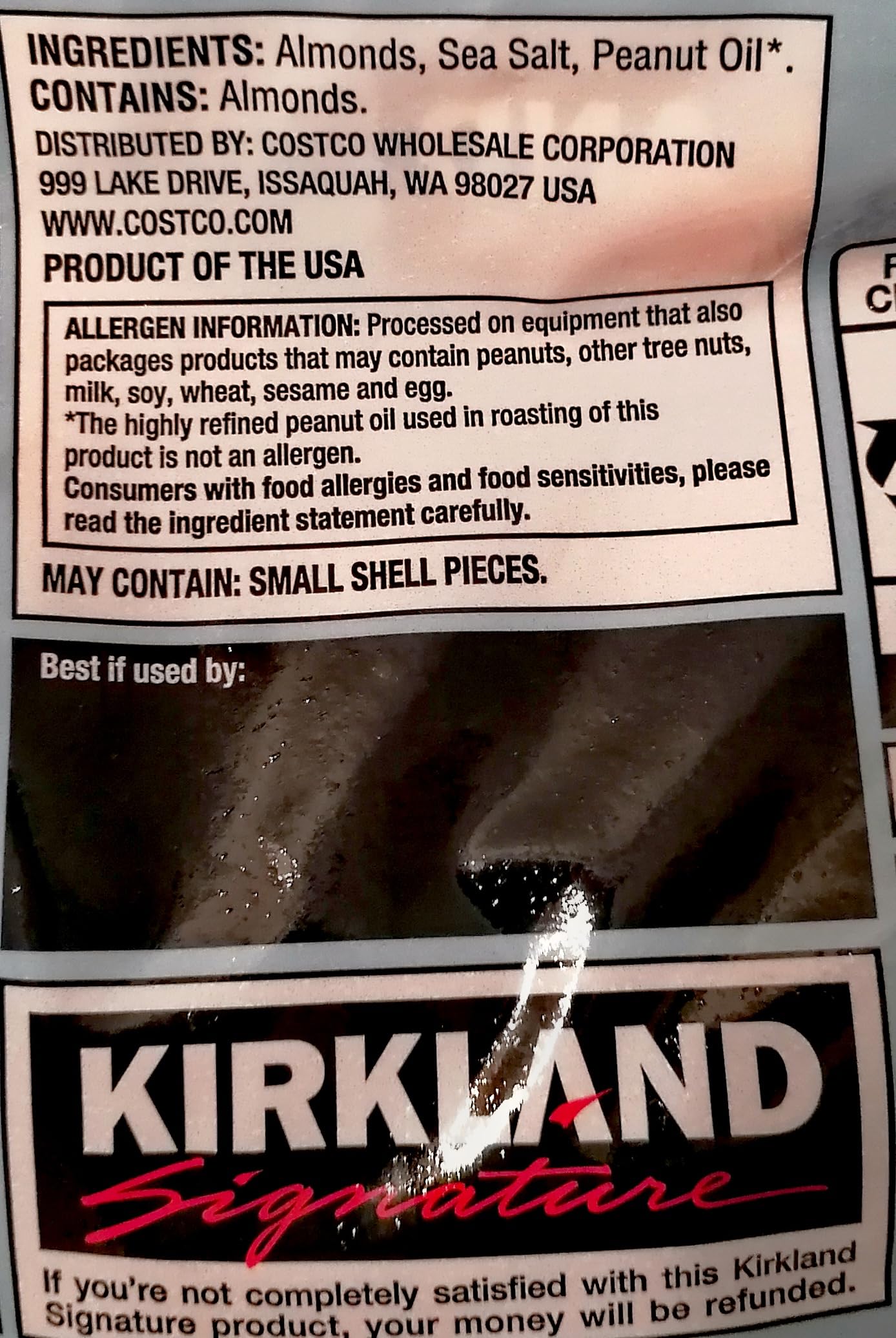 Kirkland Signature Roasted Almonds with Sea Salt 40 oz (2.5 LB) Packed With HealthEmpire LLC Poly Bag (2bags)