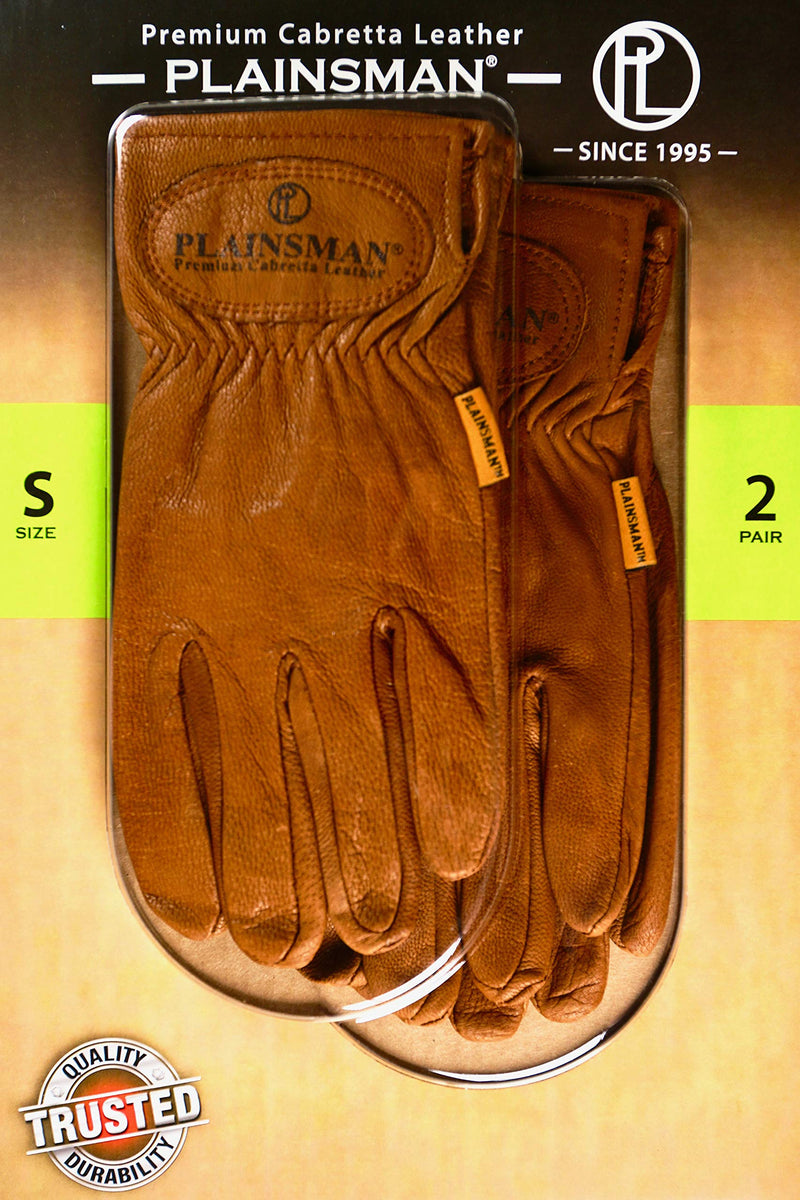 Plainsman Premium Cabretta Leather Gloves (2 Pair) - Small