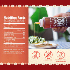 Mike's Hot Honey Chef�s Bottle, Honey with a Kick, Sweetness & Heat, 100% Pure Honey, Gluten-Free & Paleo, Chilli Infused Honey, 24 Ounce