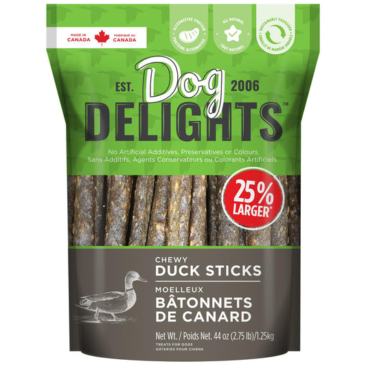 Dog Delights Chewy Duck Sticks 1.25KG, Dog Treats