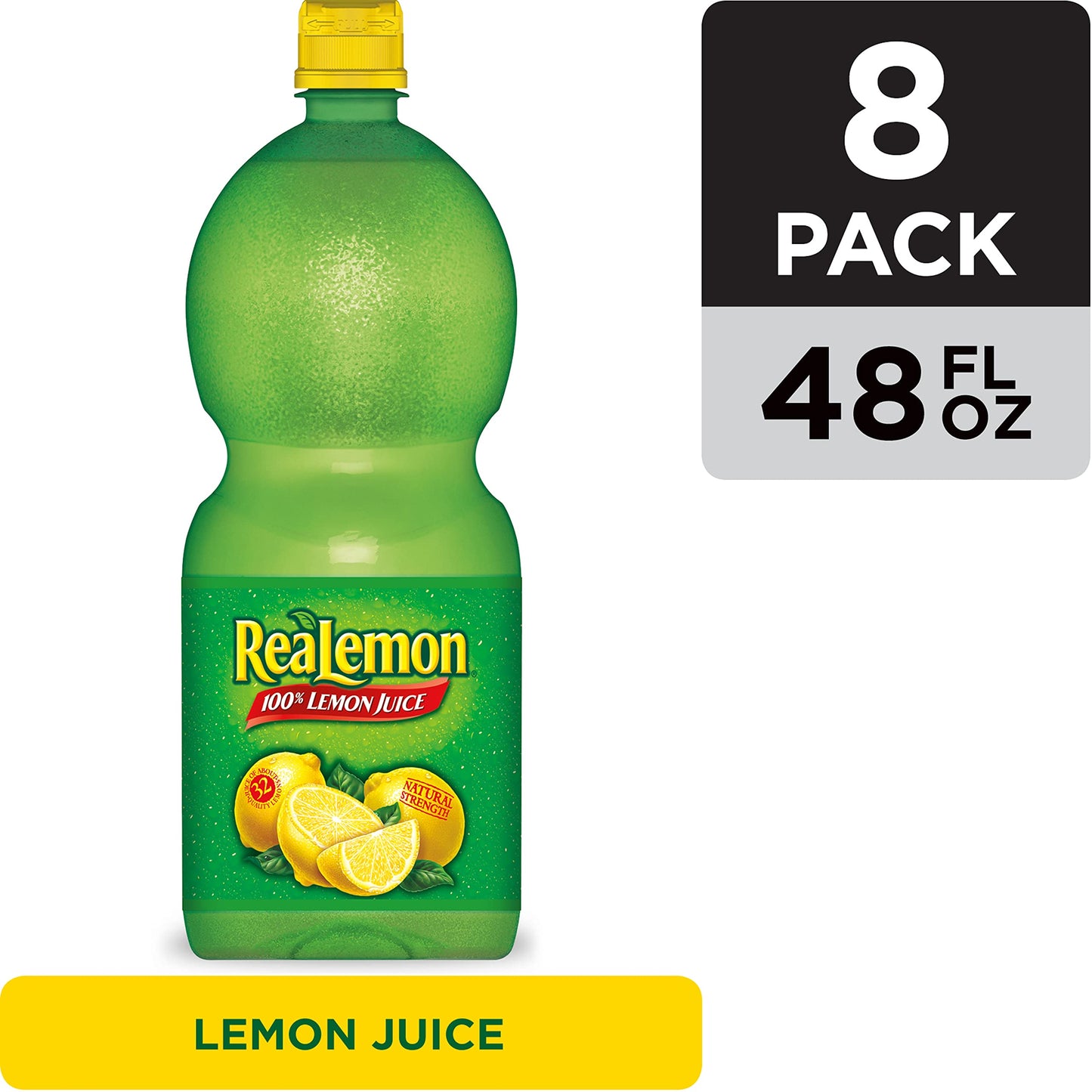 ReaLemon 100 Percent Lemon Juice, 48 fl oz bottle (Pack of 8)