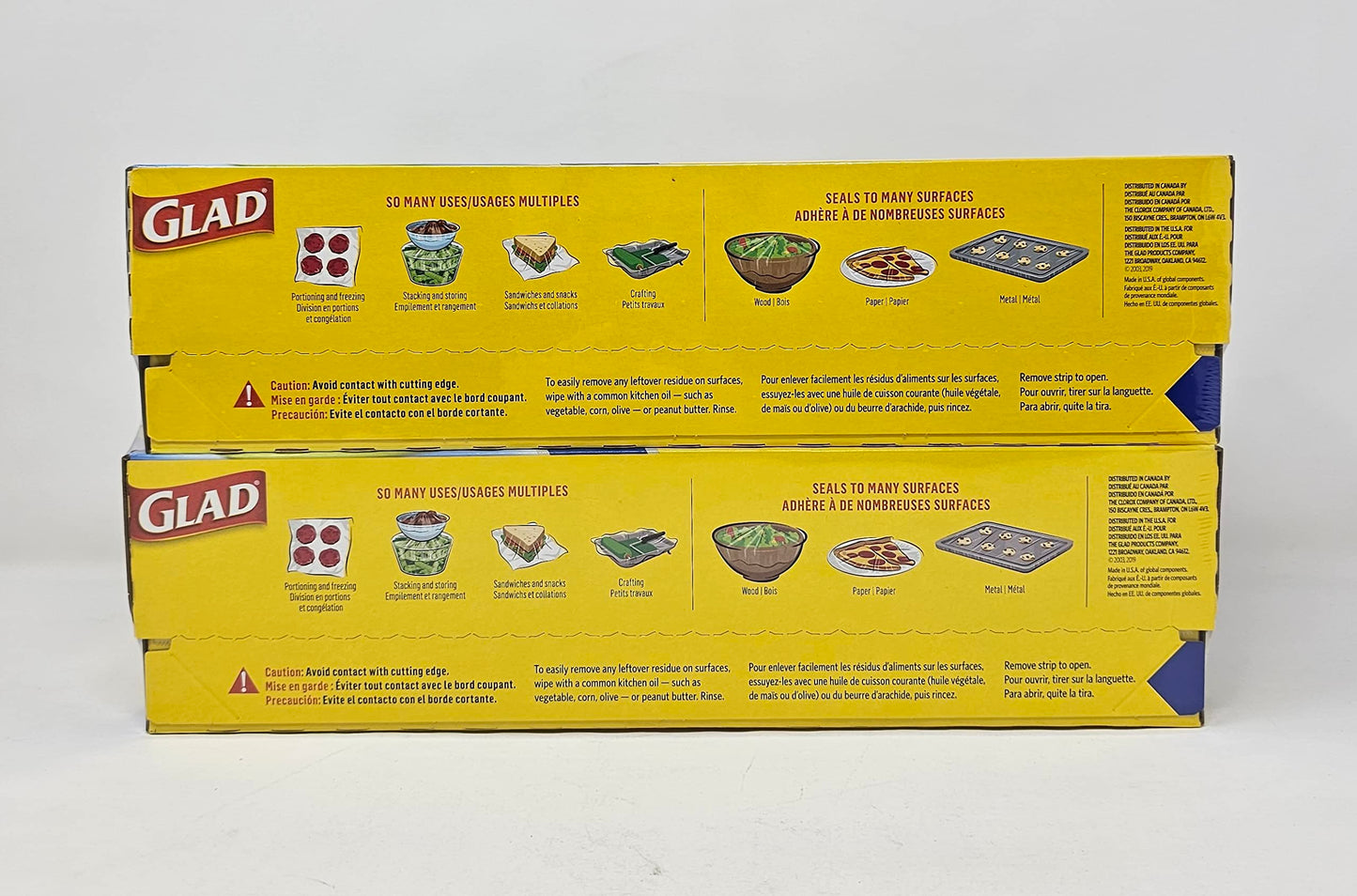 Glad Press'N Seal Multi Purpose Sealing Wrap - Leakproof, Airthight & Multisurface - 2 x 140Sq. Ft