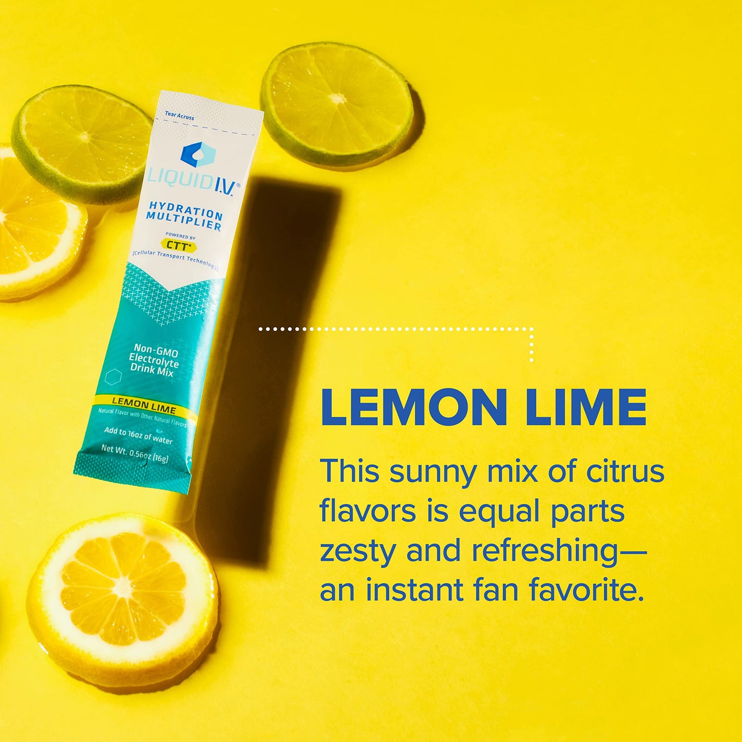 Liquid I.V. Hydration Multiplier - Lemon Lime - Hydration Powder Packets | Electrolyte Drink Mix | Easy Open Single-Serving Stick | Non-GMO | 192 Sticks