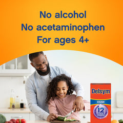 Delsym Adult 12 Hr Cough Relief Liquid, Grape, 5oz (Pack of 2)