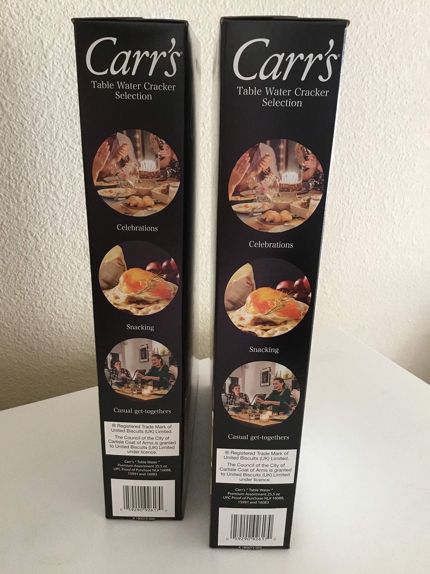 Carr�s Table Water Cracker Selection 12Packs(6 Original;4Pepper;2Sesame) Pack of 2 bxs)