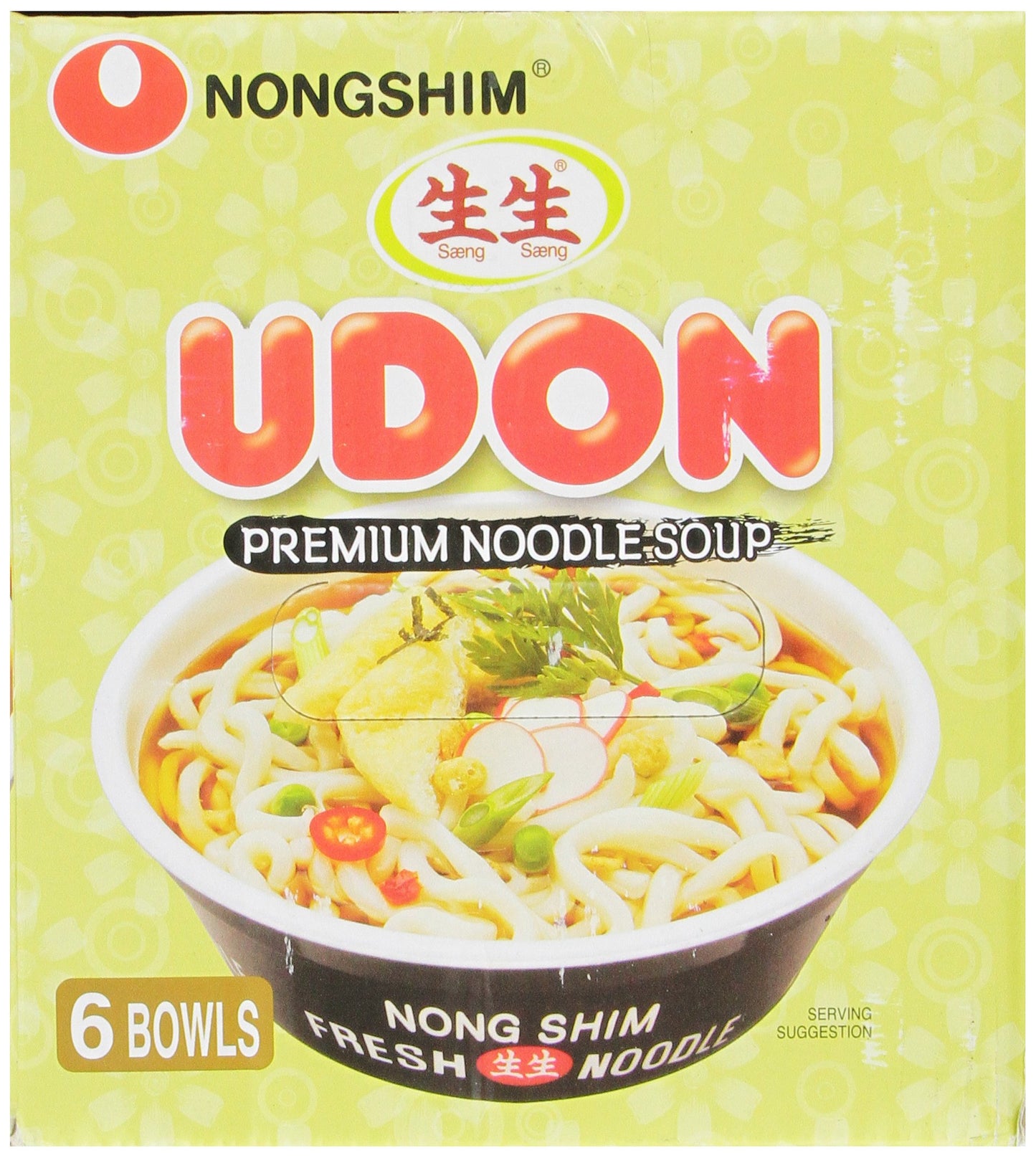 Nongshim Fresh Udon Bowl (pack of 6), 58.41 ounce (pack of 1)