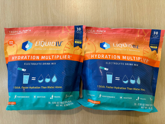 Liquid I.V. Hydration Multiplier, Tropical Punch Flavor 2 bags(2X30 packs)