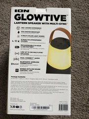 ION Glowtive Bluetooth Lantern Speaker w/ Light, Rechargeable 10W