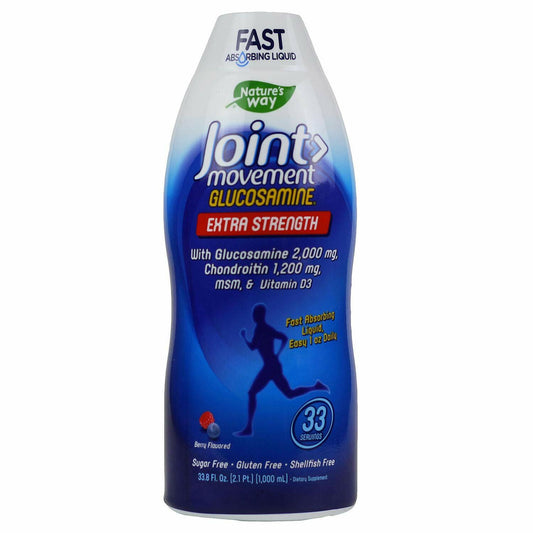 Nature's Way Extra Strength Joint Movement Glucosamine Natural Berry Flavor 33.8 fl oz ea (2-Pack)