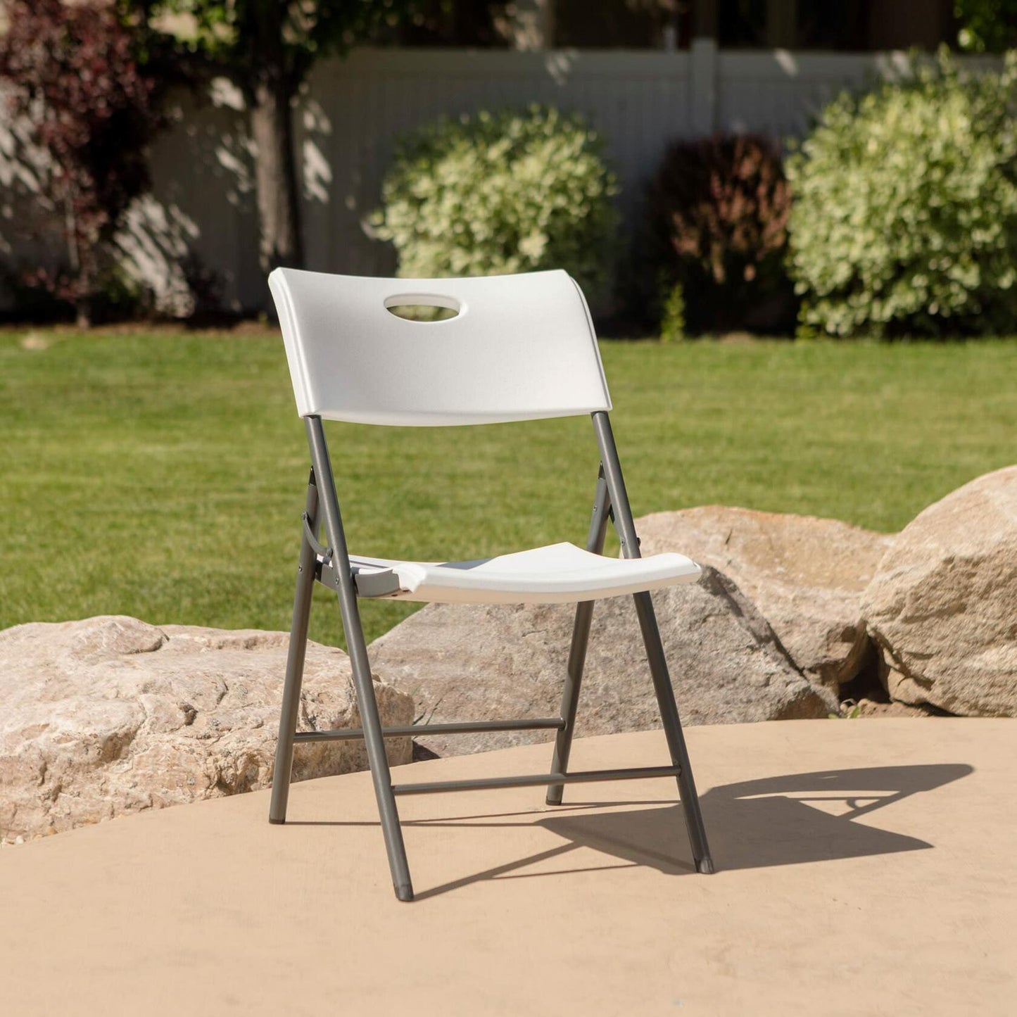 Lifetime 80739 Pack Folding Chairs, White x 4