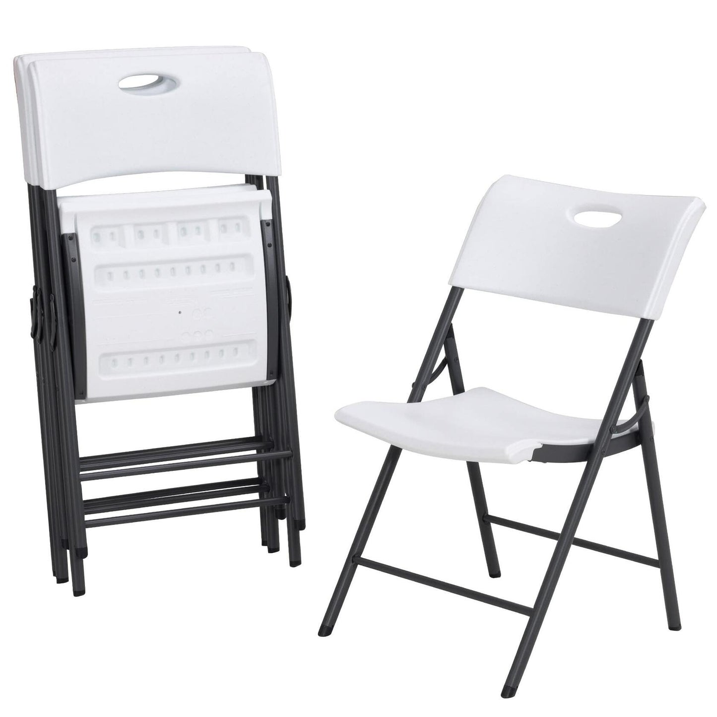 Lifetime 80739 Pack Folding Chairs, White x 4