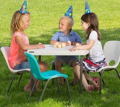 Lifetime 80472 Kids Stacking Chair (4 Pack), Glacier Blue
