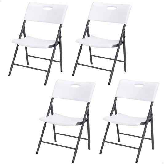 Lifetime 80739 Pack Folding Chairs, White x 4