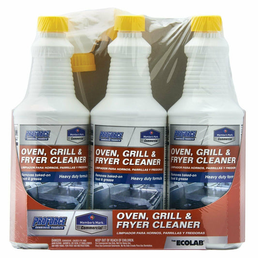 Member's Mark Commercial Oven, Grill and Fryer Cleaner, 32 oz., 3 Piece