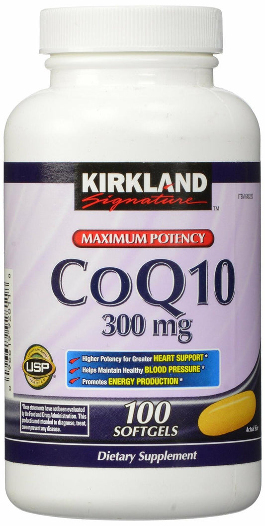 Kirkland Signature COQ10 100 Softgels, 300 mg, 6.4 Ounce