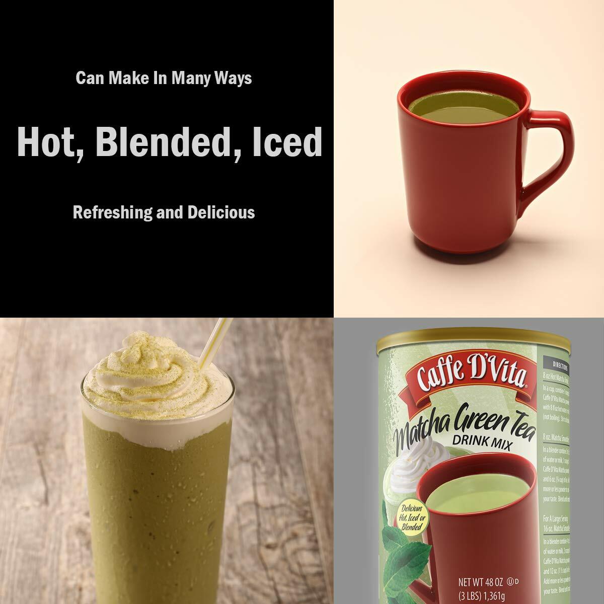 Caffe D'Vita Matcha Green Tea Drink Mix 3 lb. (48 oz.) can