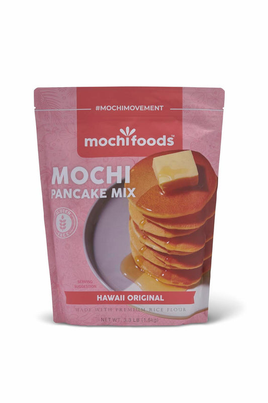 Mochi Foods Hawaii Original Mochi Pancake Mix - Light, Fluffy - Elevate Your Breakfast Game with Irresistible Chewiness 3.3 lb.