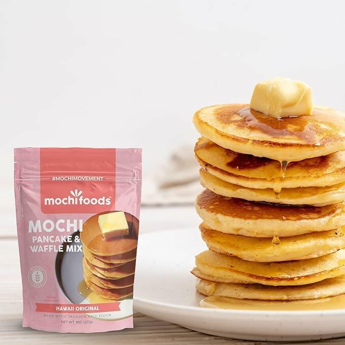 Mochi Foods Hawaii Original Mochi Pancake Mix - Light, Fluffy - Elevate Your Breakfast Game with Irresistible Chewiness 3.3 lb.