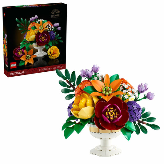 LEGO Botanicals Flower Arrangement DIY Building Set - Faux Bouquet Set for Adults, 18+ - Floral Home D�cor Kit - Gift for Mother's Day - Decorations for Office or Cubicle - 10345