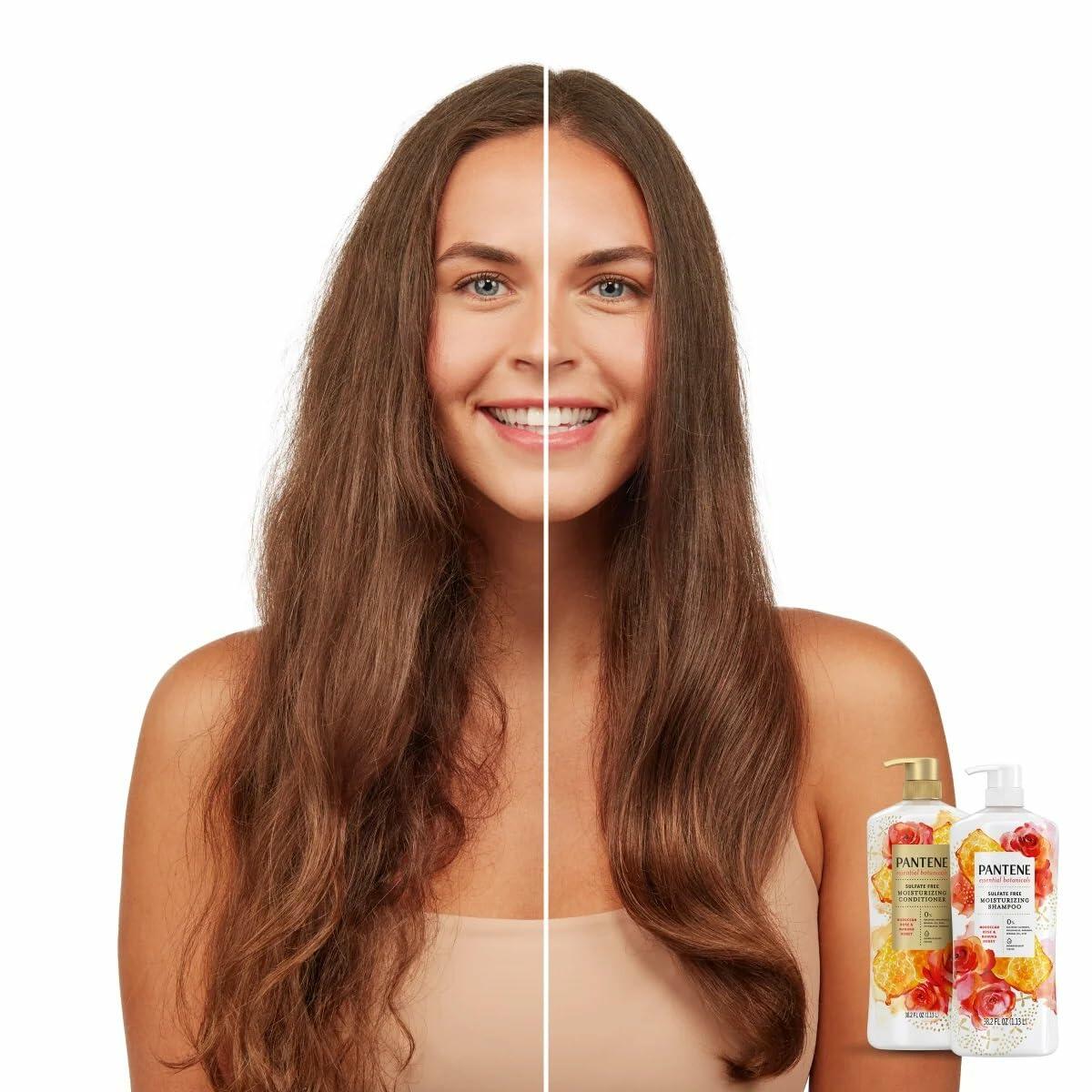Pantene Essential Botanicals Moroccan Rose & Manuka Honey Shampoo, 38.2 Fl Oz