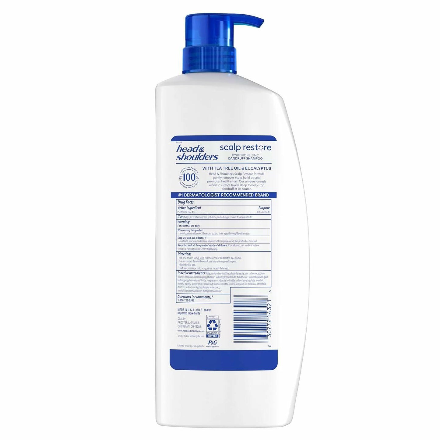 Head & Shoulders Scalp Restore Shampoo, 38.8 Fluid Ounce