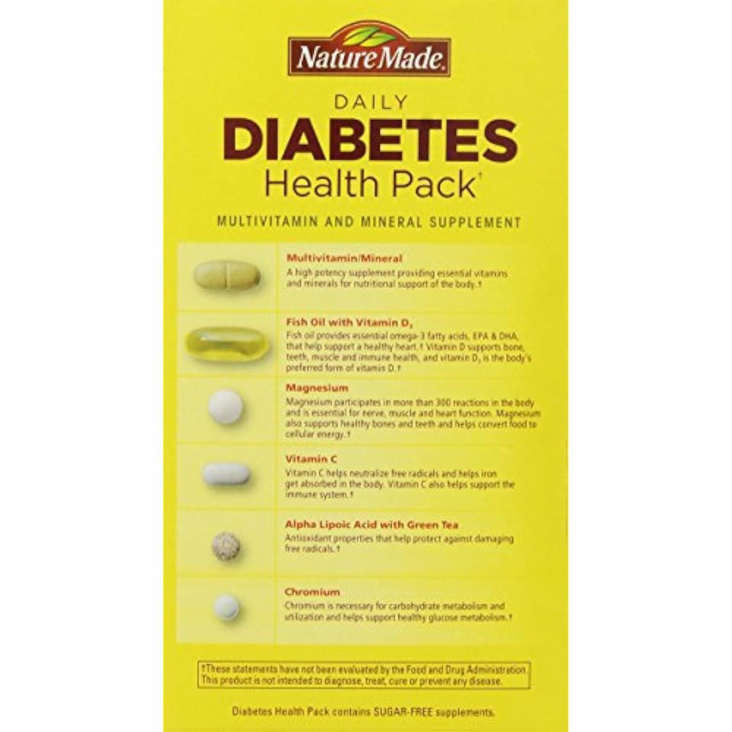 Nature Made Diabetes Health Pack, 60 Packets