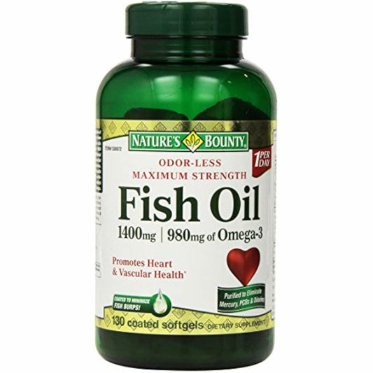 Nature's Bounty Fish Oil 1400 Mg 130 Softgels